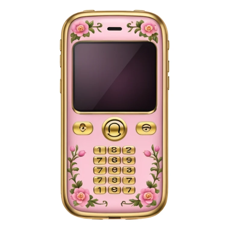 pink ornate victorian cell phone  sticker