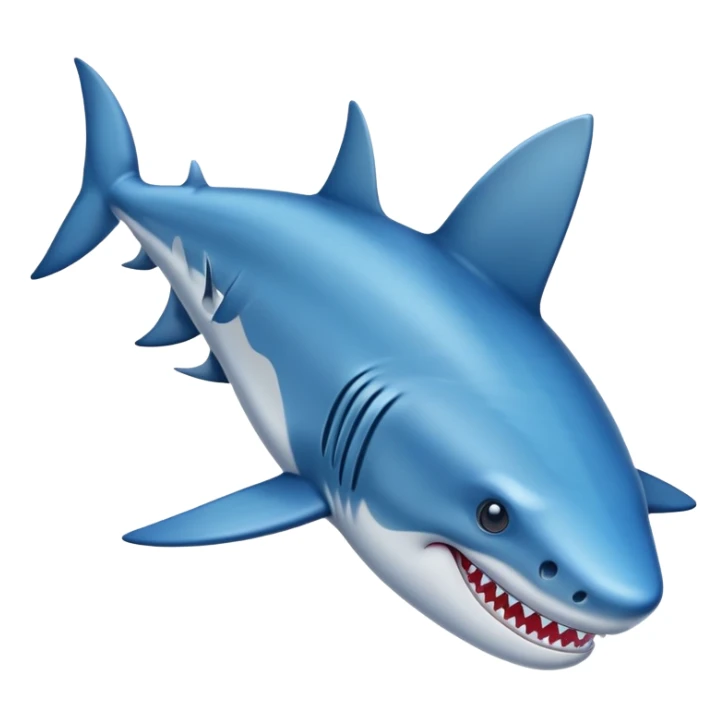 Hazme un tiburón con zapatos azules sticker