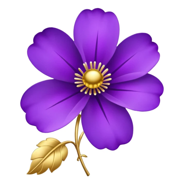 Purple flower fancy royalty sticker