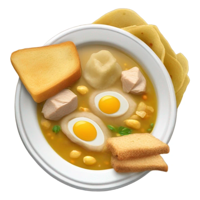 Plato de Sopa de ajiaco sin huevo sticker
