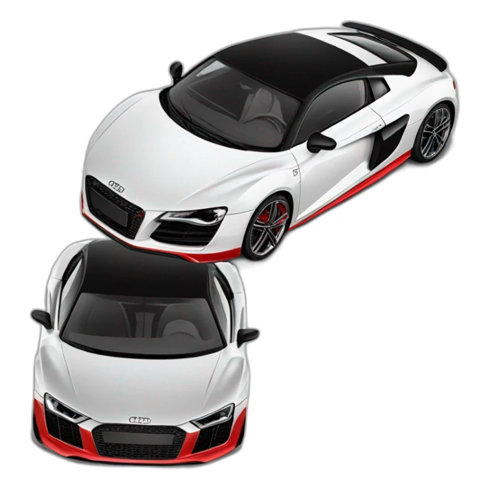 Audi R8 black and breaker red  sticker