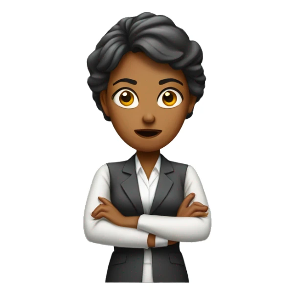 frustrated female teacher with shrugged shoulders sticker