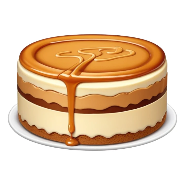 Peanut butter fudge cheesecake topped with caramel  sticker