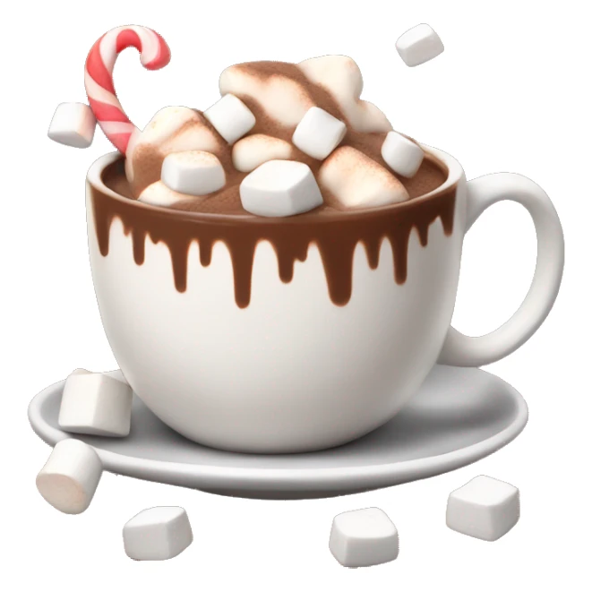 Hot chocolate with marshmallows  sticker