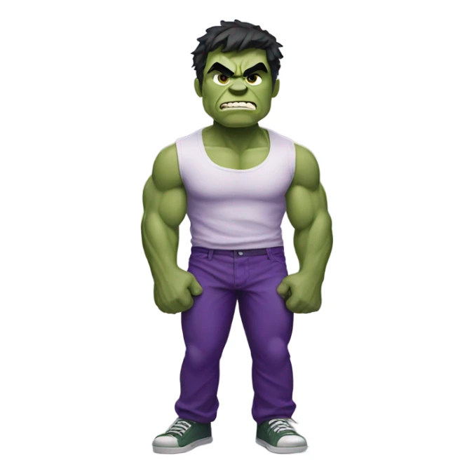 hulk in purple pants  sticker