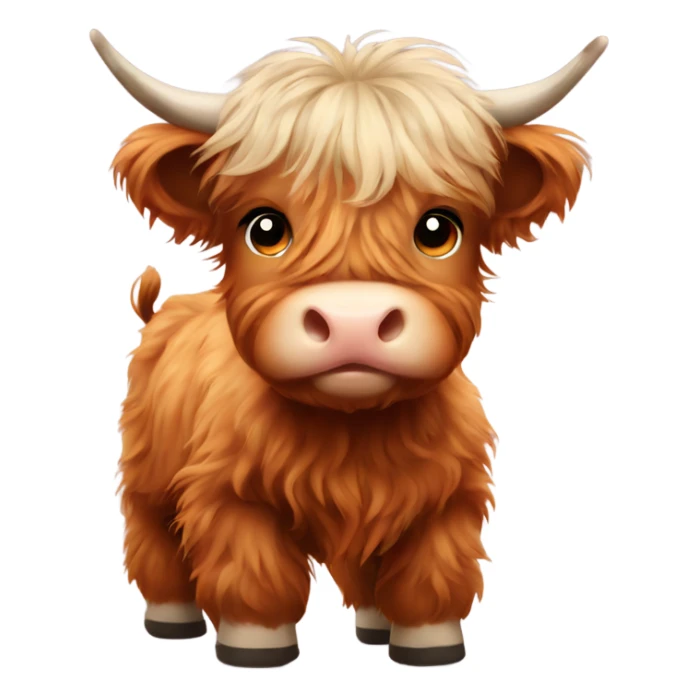 Baby Highland cow sticker