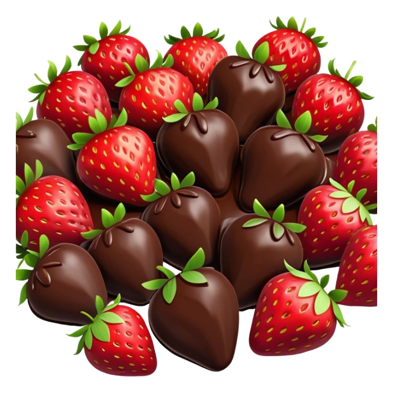 lots of strawberries in melted chocolate sticker