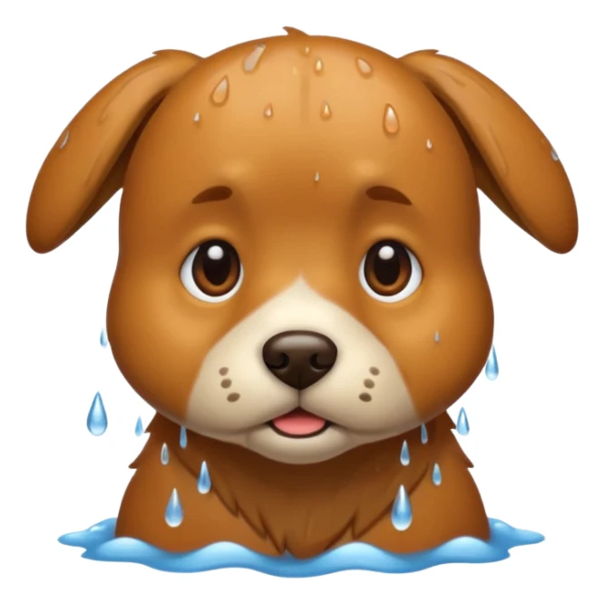 Dog in the rain sticker