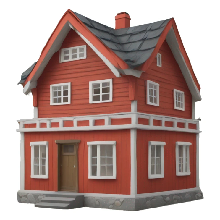 Small Swedish Falun red House  sticker