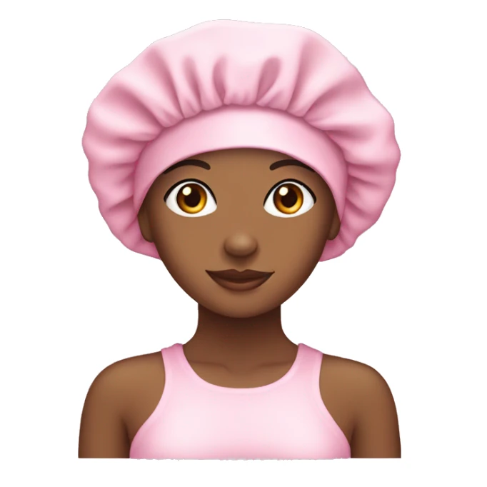 Pretty girl in light pink shower cap sticker