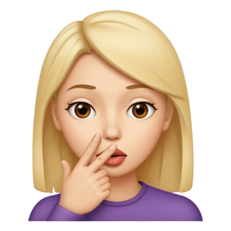 a face with a finger to lips, whispering, representing gossip sticker