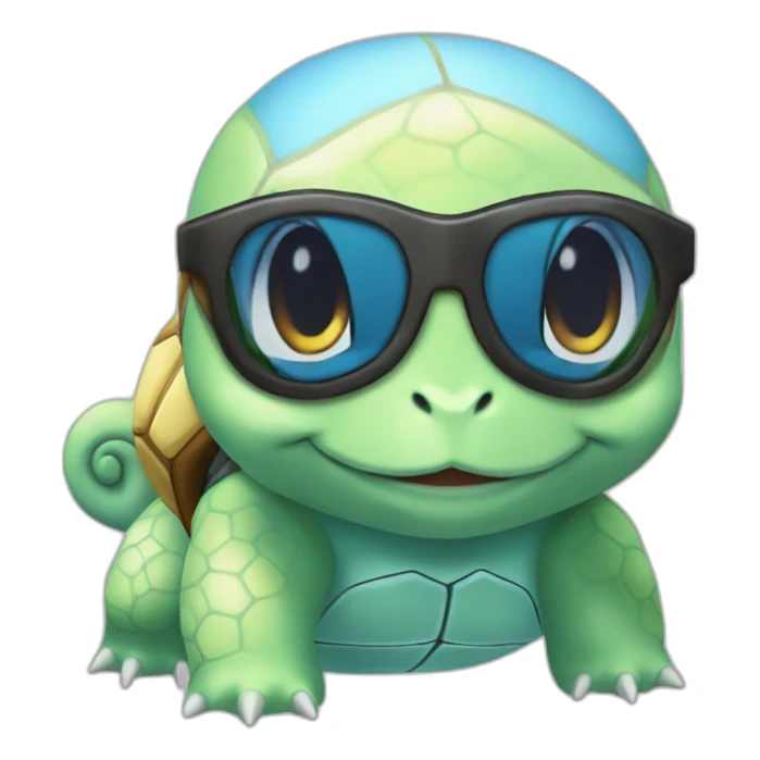 Pokémon squirtle wear sunglasses iOS emoji sticker