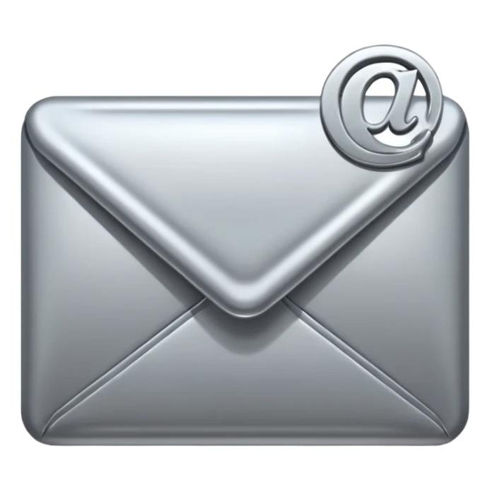 email emoji in black and white sticker