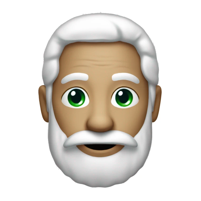 Santa with gren face and white hair sticker