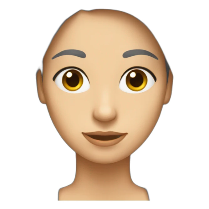 Mujer peli rubio largo, cara ovalada y ojos grises sticker