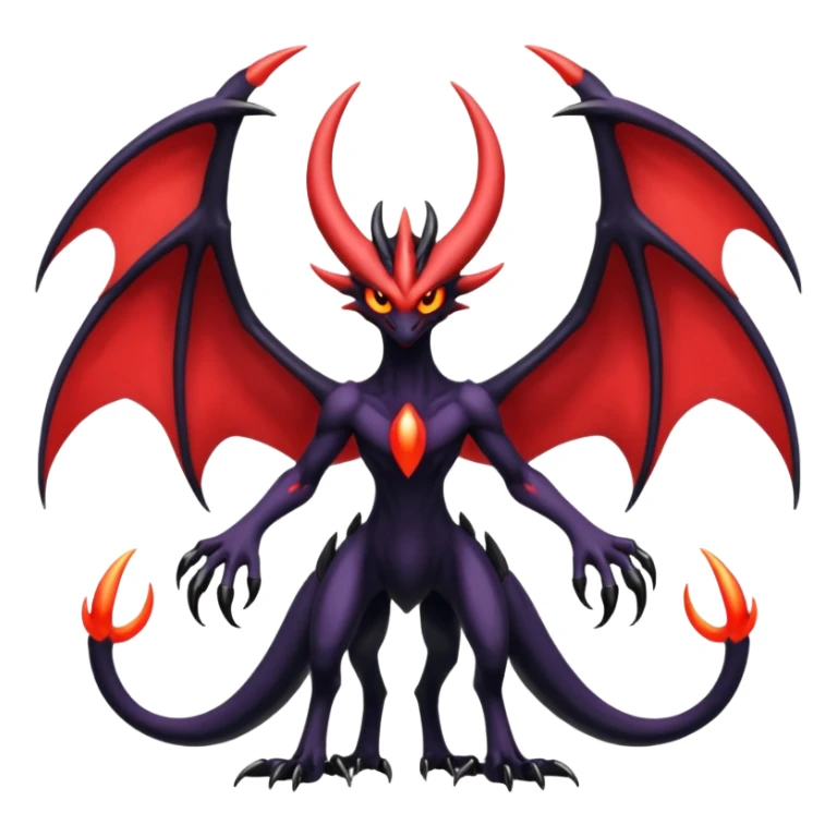 Evil Yveltal-Lunala-Fakémon-hybrid-creature (full body)  sticker