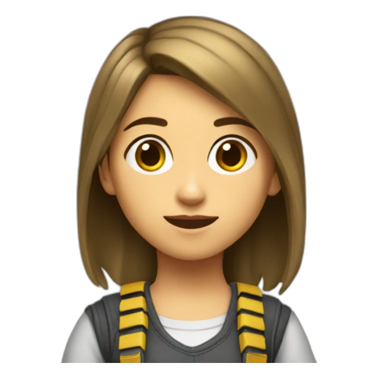 niña gamer cara de sorpresa full.body sticker