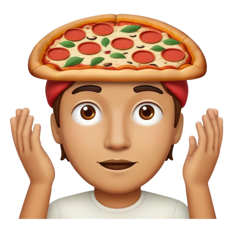 Chat avec pizza sur la tête  sticker