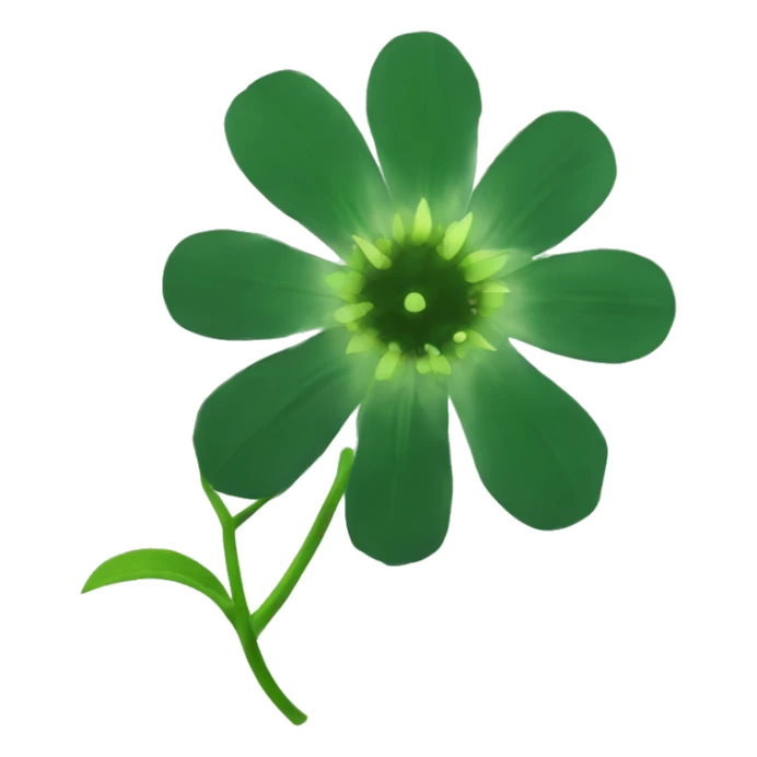 Flor verde escuro sticker