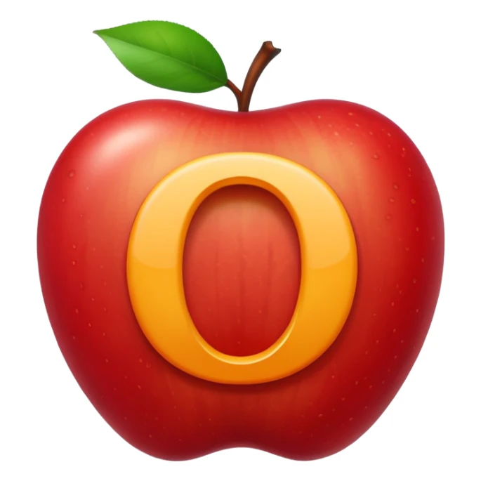 Empty apple like o with letter o up and B down in the midlle sticker
