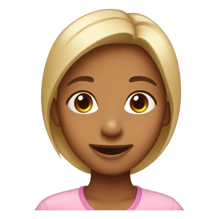 Girl saying hi tan skin sticker