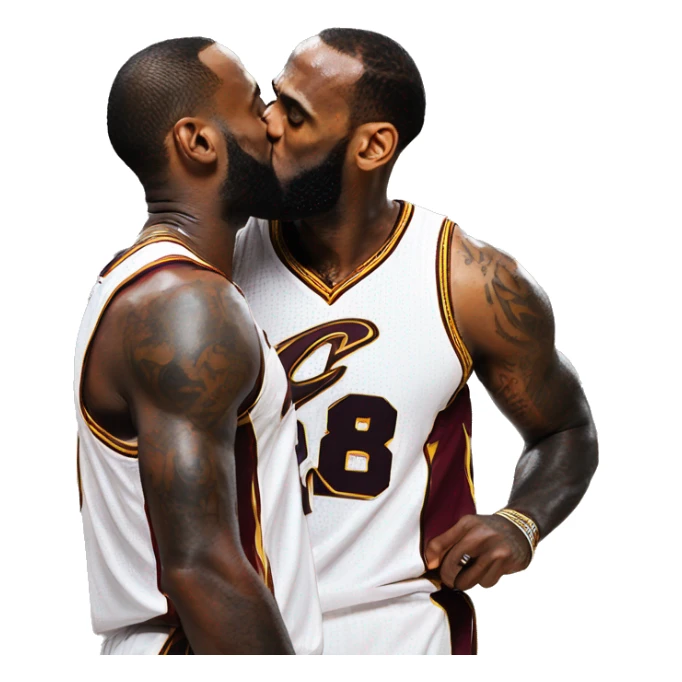 LeBron James kiss LeBron James sticker
