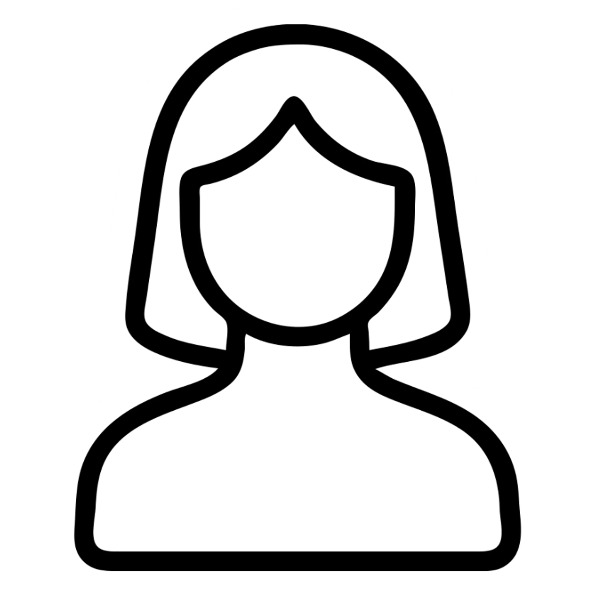 silhouette of a female, modern icon style, clean lines sticker