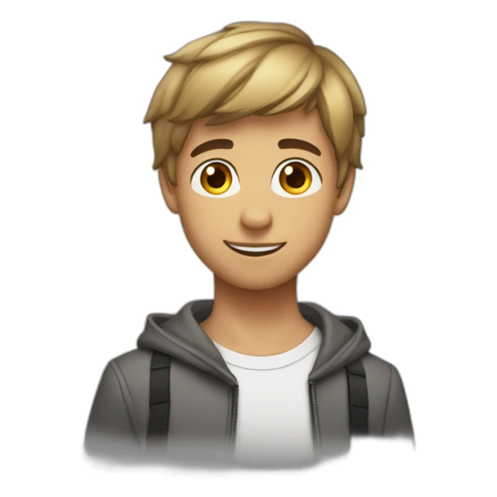 Street dance boy, short hair, handsome sticker