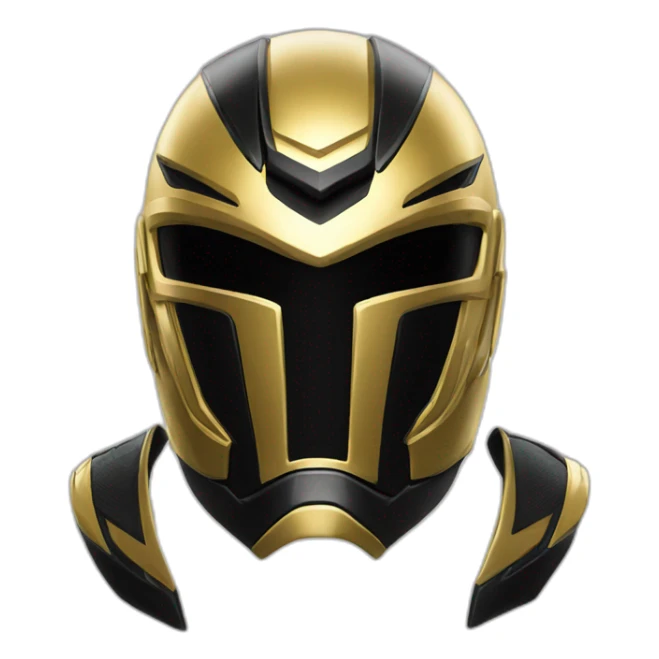 power ranger gold black helmet cool sticker