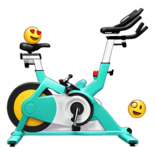 Spin bike and disco ball sticker