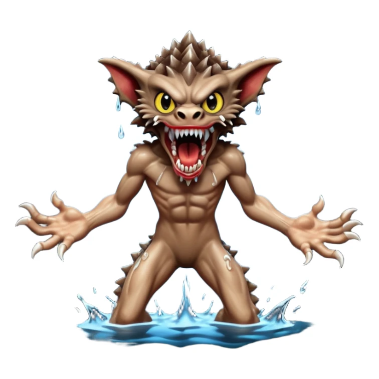 A stranger things demogorgon that look like it is going to run away sticker