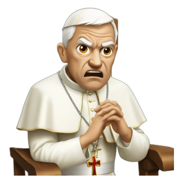 angry pope sticker