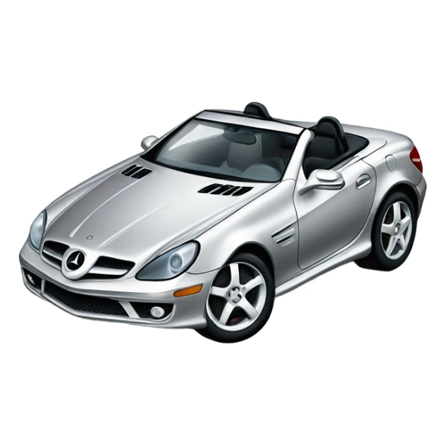 Silver Mercedes SLK sticker