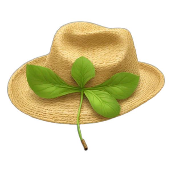 Un chou-fleur avec un chapeau de paille et un cigare dans la bouche sticker