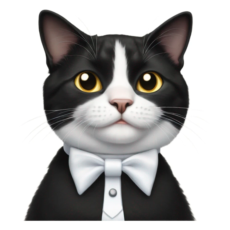 tuxedo cat with nametag saying 'MARLEY MOO' sticker
