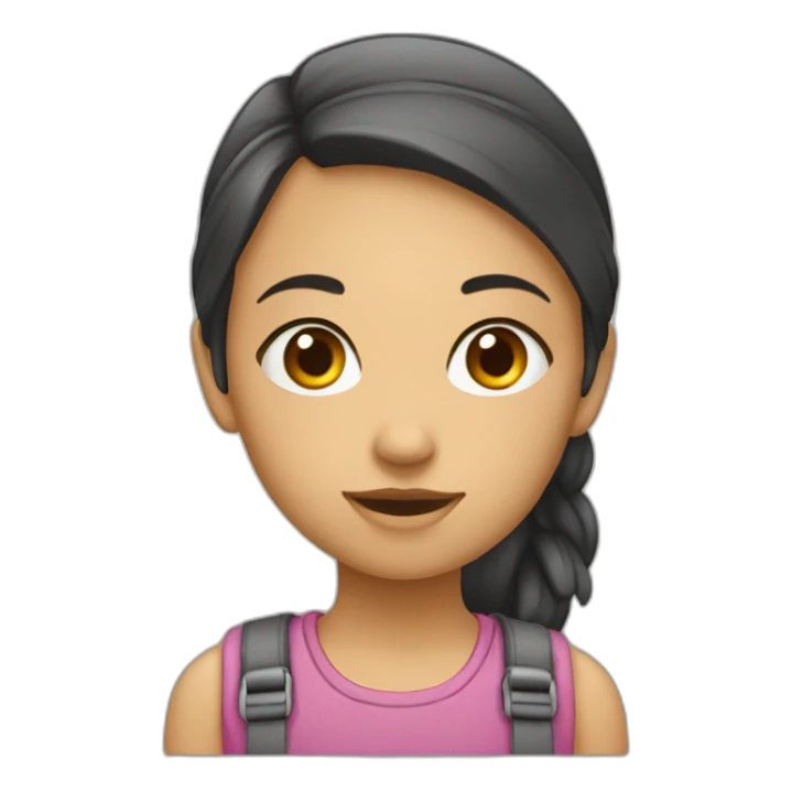 Jeune fille avec un cargo sticker