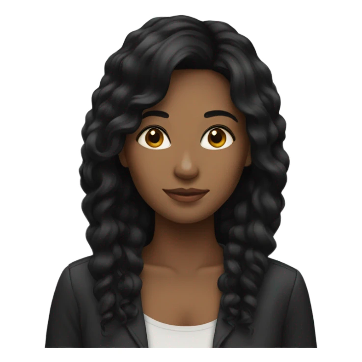 Beautiful black hair women sticker