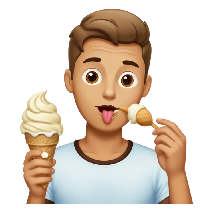 gay man licking ice cream  sticker