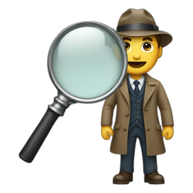 DETECTIVE WITH A MAGNIFING GLASS sticker