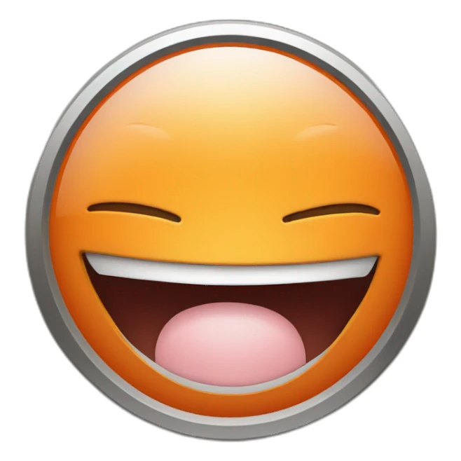 clock of the color orange with eyes and mouth smiling sticker