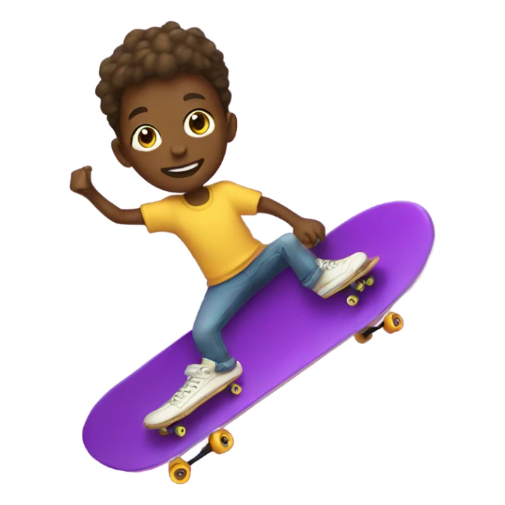 Boy riding eggplant as skate board  sticker