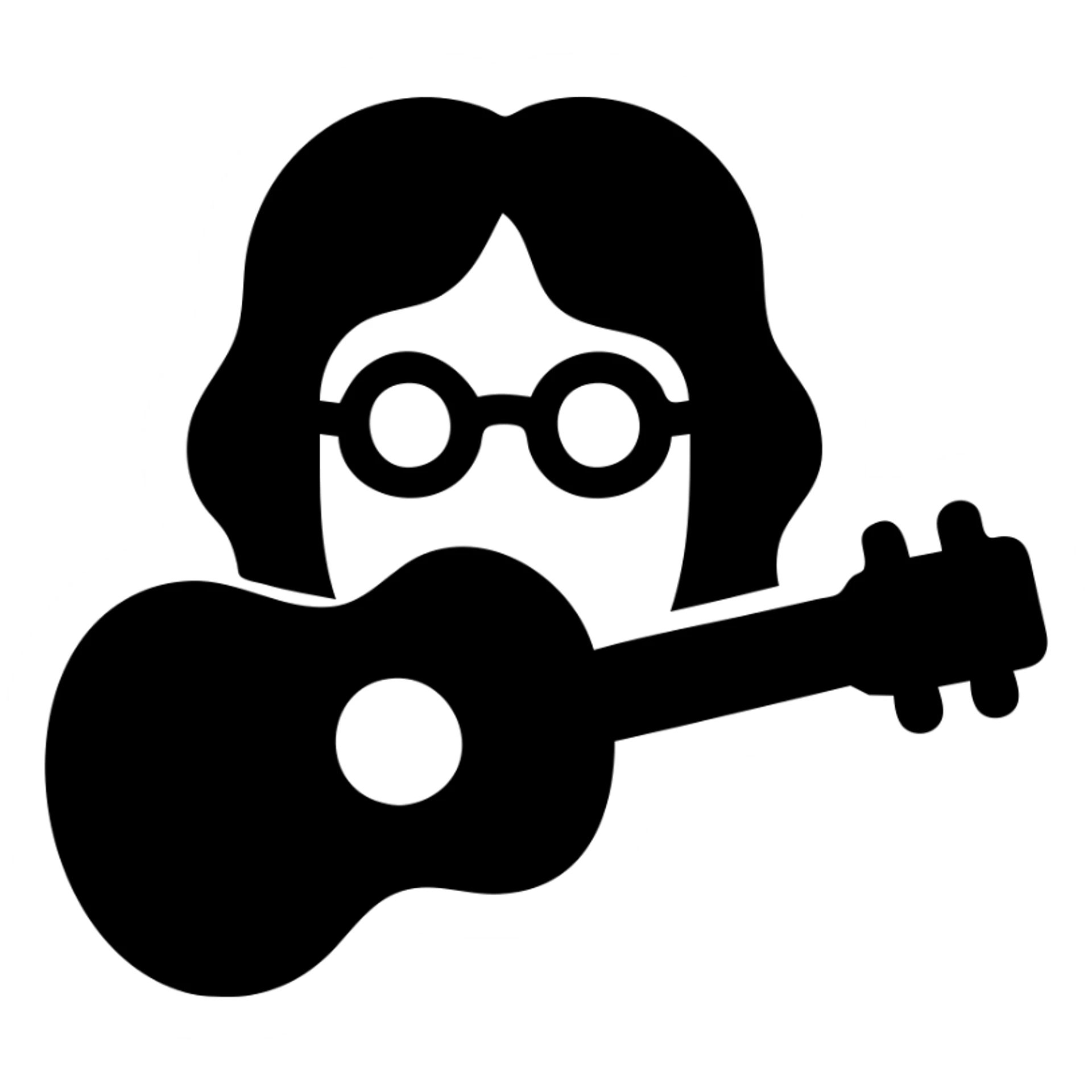 John Lennon eating a guitar sticker