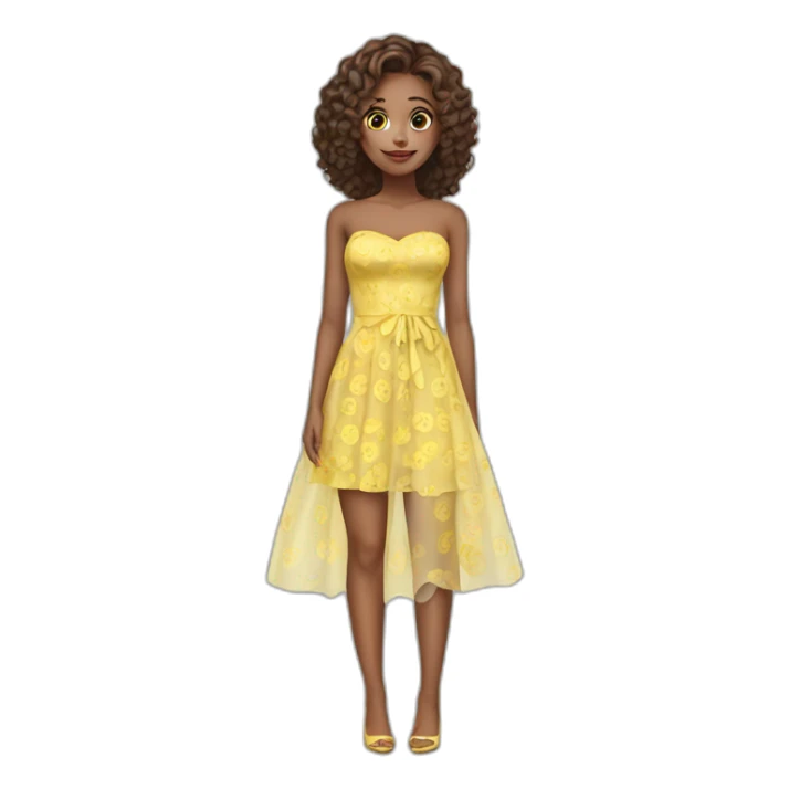 girl transparent dress sticker
