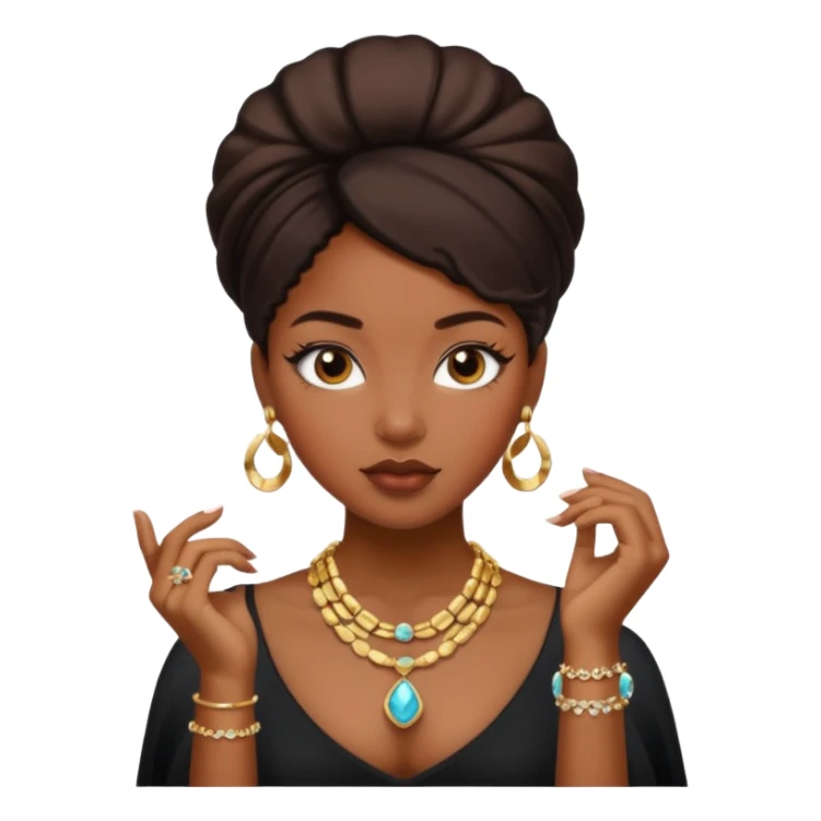 Black girl looking bougie sticker