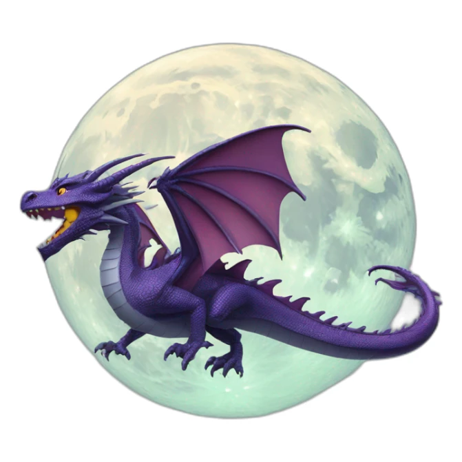 dragon in starship Orient to the moon sticker