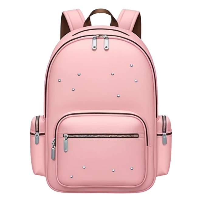Pack & Go
 travel backpack with small sparkles around it, symbolizing excitement for a new journey. Simple flat style, pastel tones, white background. sticker