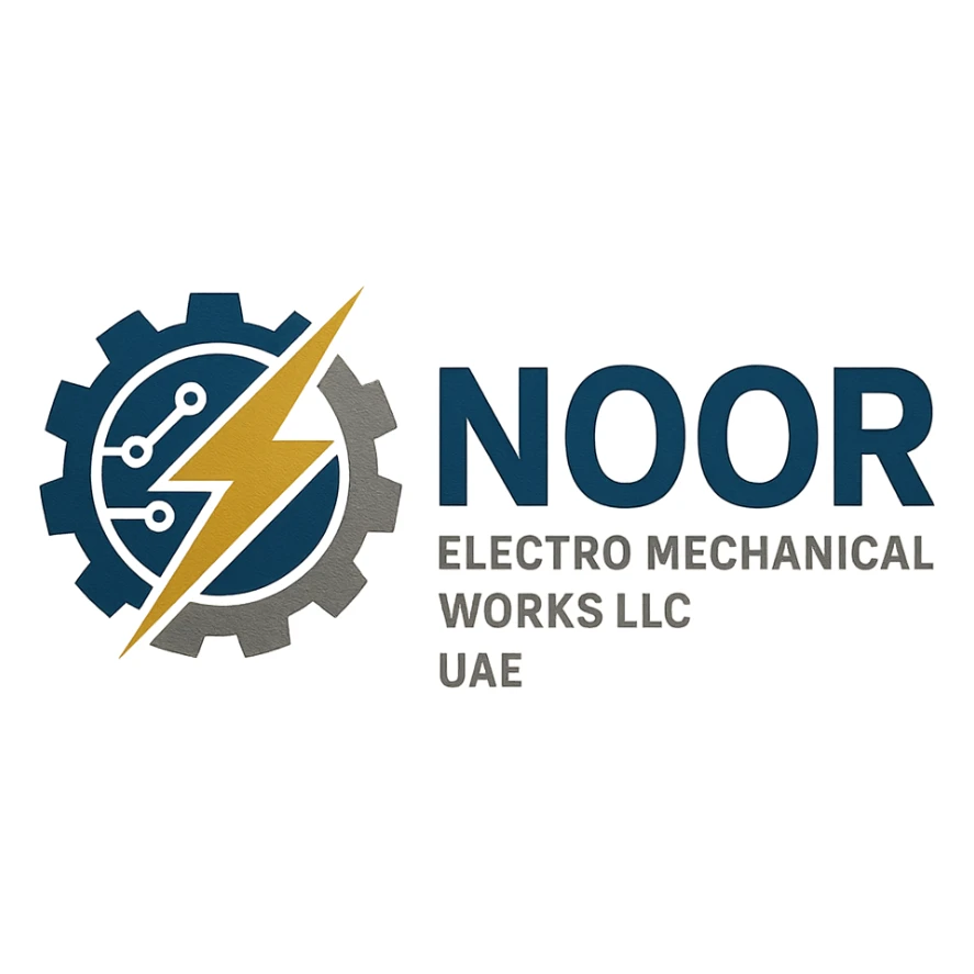 create a logo for company named Noor Electro mechanical Works LLC UAE  sticker