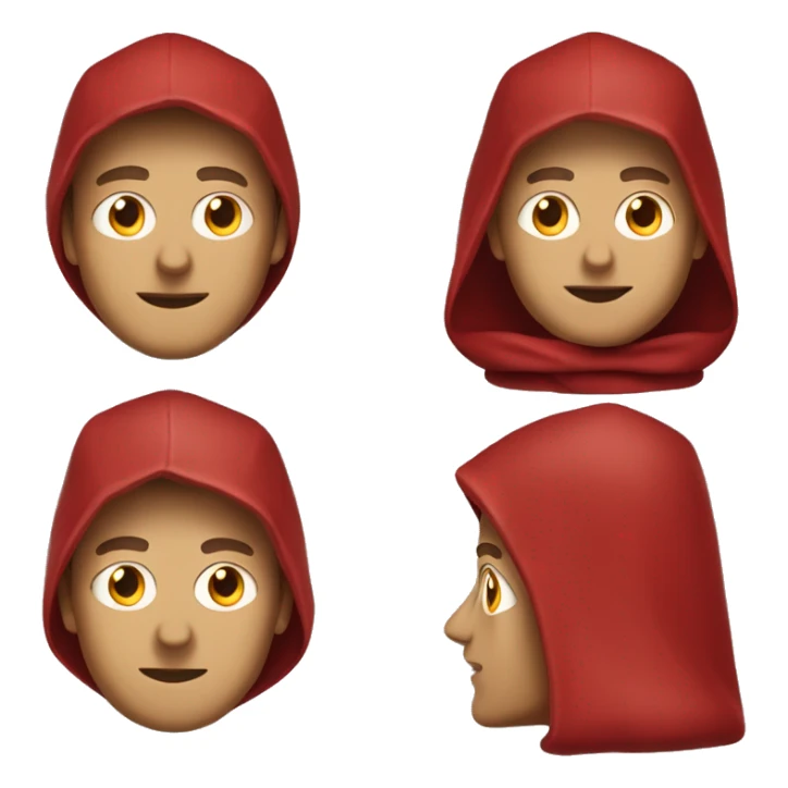 Dante Alighieri in a red hooded cloak sticker