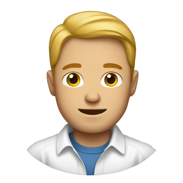 a white man holding the collar of his shirt sticker