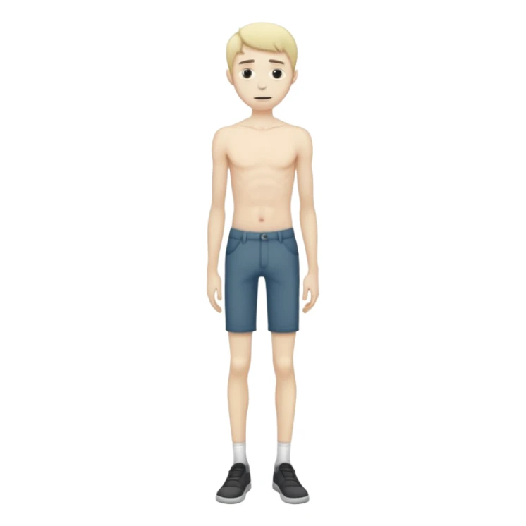 anorexic guy full skinny full body sticker